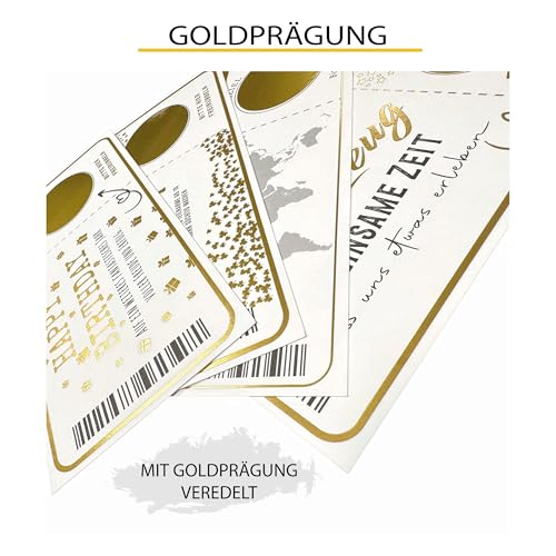 Ticket Geburtstag mit Rubbelaufkleber - Rubbelkarte zum beschriften Einzigartige Geschenk Verpackung - Geburtstags Karte als Gutschein oder Geschenkidee zum freirubbeln JACKPOT
