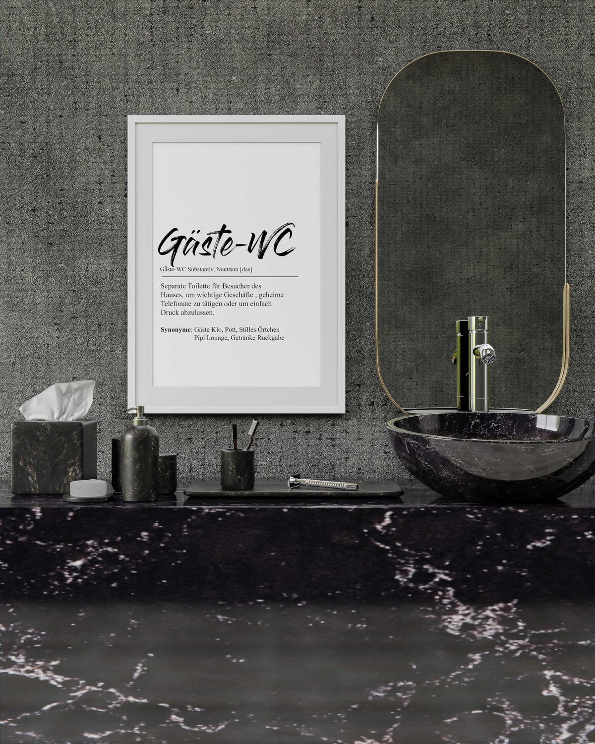 FORYOU24 Badezimmer Deko Bilder | hochwertiger Kunstdruck | schwarz weiß Wandbilder | WC Deko | Premium Druck