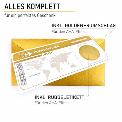 Ticket Geburtstag mit Rubbelaufkleber - Rubbelkarte zum beschriften Einzigartige Geschenk Verpackung - Geburtstags Karte als Gutschein oder Geschenkidee zum freirubbeln JACKPOT