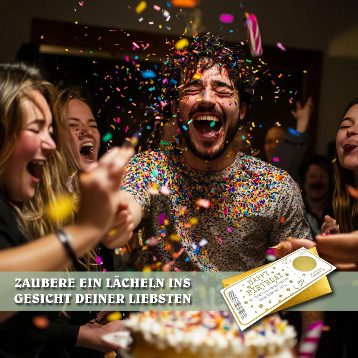 Ticket Geburtstag mit Rubbelaufkleber - Rubbelkarte zum beschriften Einzigartige Geschenk Verpackung - Geburtstags Karte als Gutschein oder Geschenkidee zum freirubbeln JACKPOT