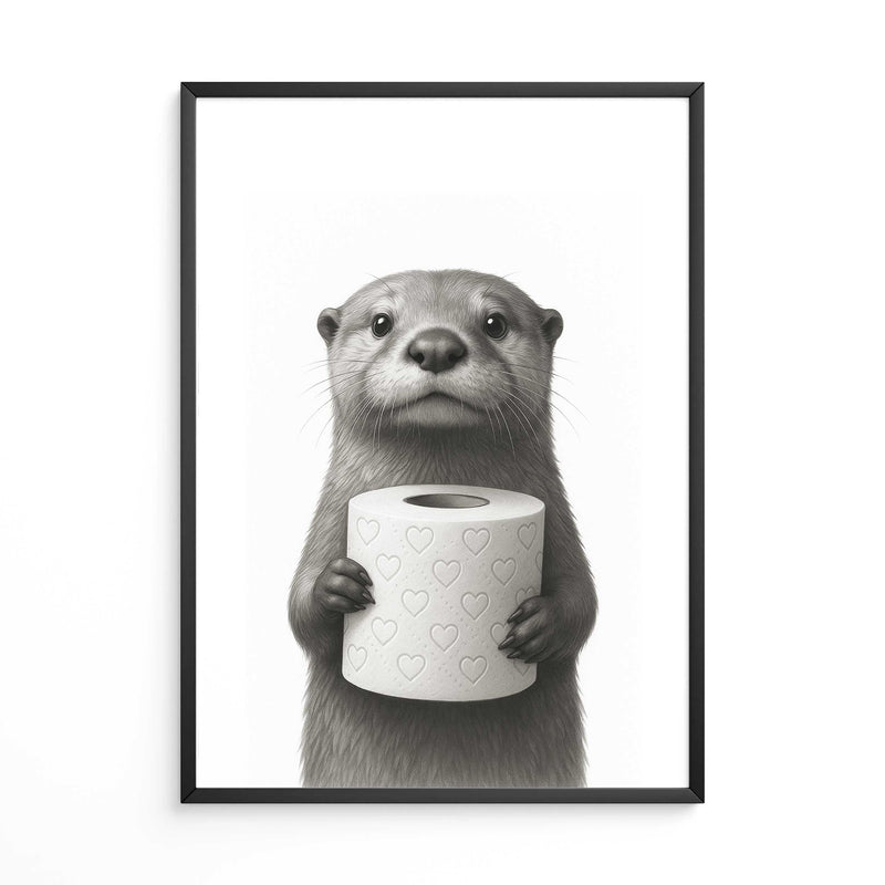 FORYOU24 Badezimmer Deko Bilder | hochwertiger Kunstdruck | schwarz weiß Wandbilder | WC Deko | Premium Druck