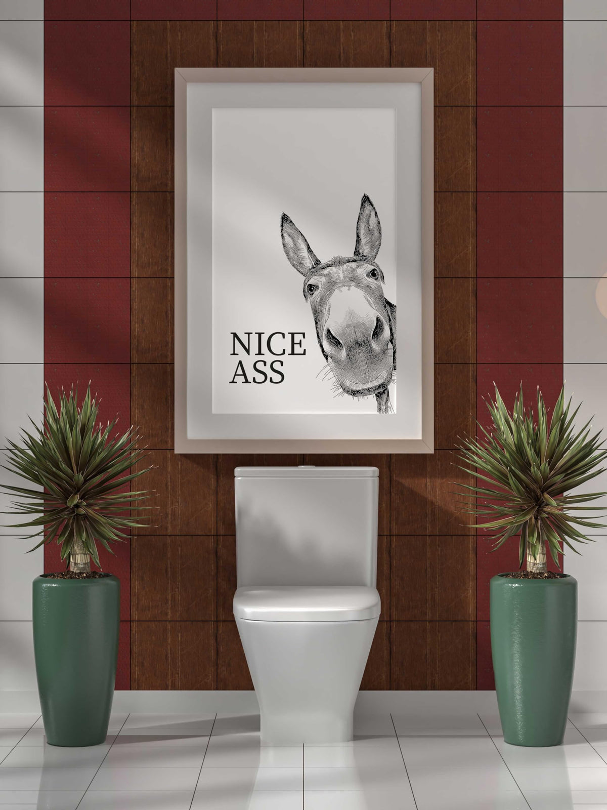 FORYOU24 Badezimmer Deko Bilder | hochwertiger Kunstdruck | schwarz weiß Wandbilder | WC Deko | Premium Druck