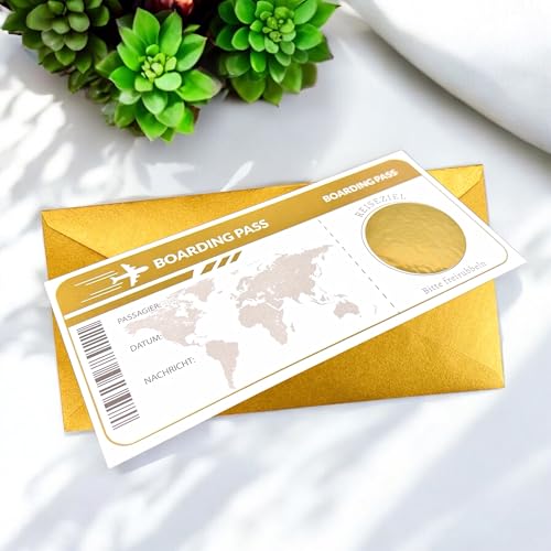 Ticket Geburtstag mit Rubbelaufkleber - Rubbelkarte zum beschriften Einzigartige Geschenk Verpackung - Geburtstags Karte als Gutschein oder Geschenkidee zum freirubbeln JACKPOT