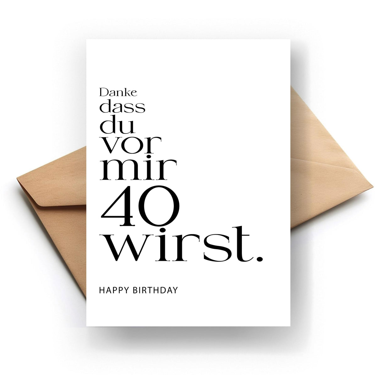 FORYOU24 | Premium Klappkarte zum 30. Geburtstag - Danke dass - Grußkarte mit Umschlag A6 zum 30. Geburtstag Männer Frauen