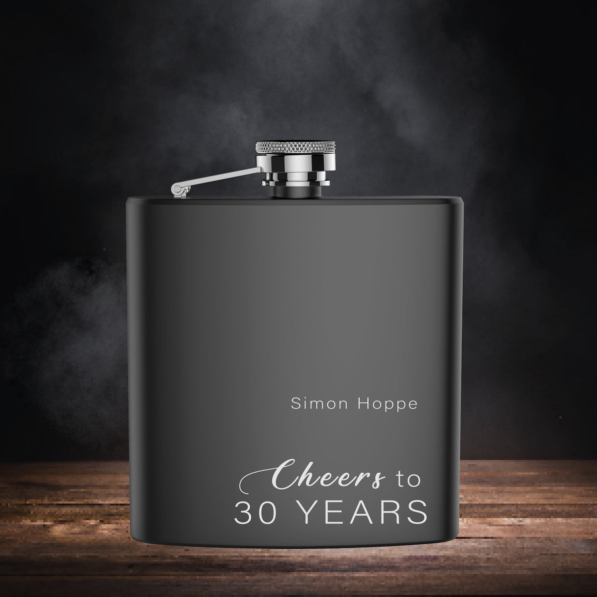 Edelstahl Flachmann mit Gravur personalisiert Cheers