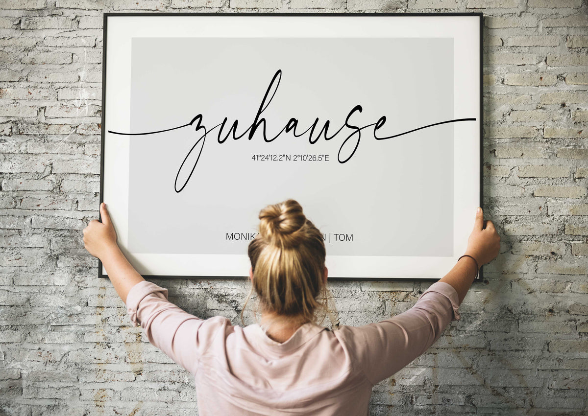 Koordinatenposter Zuhause
