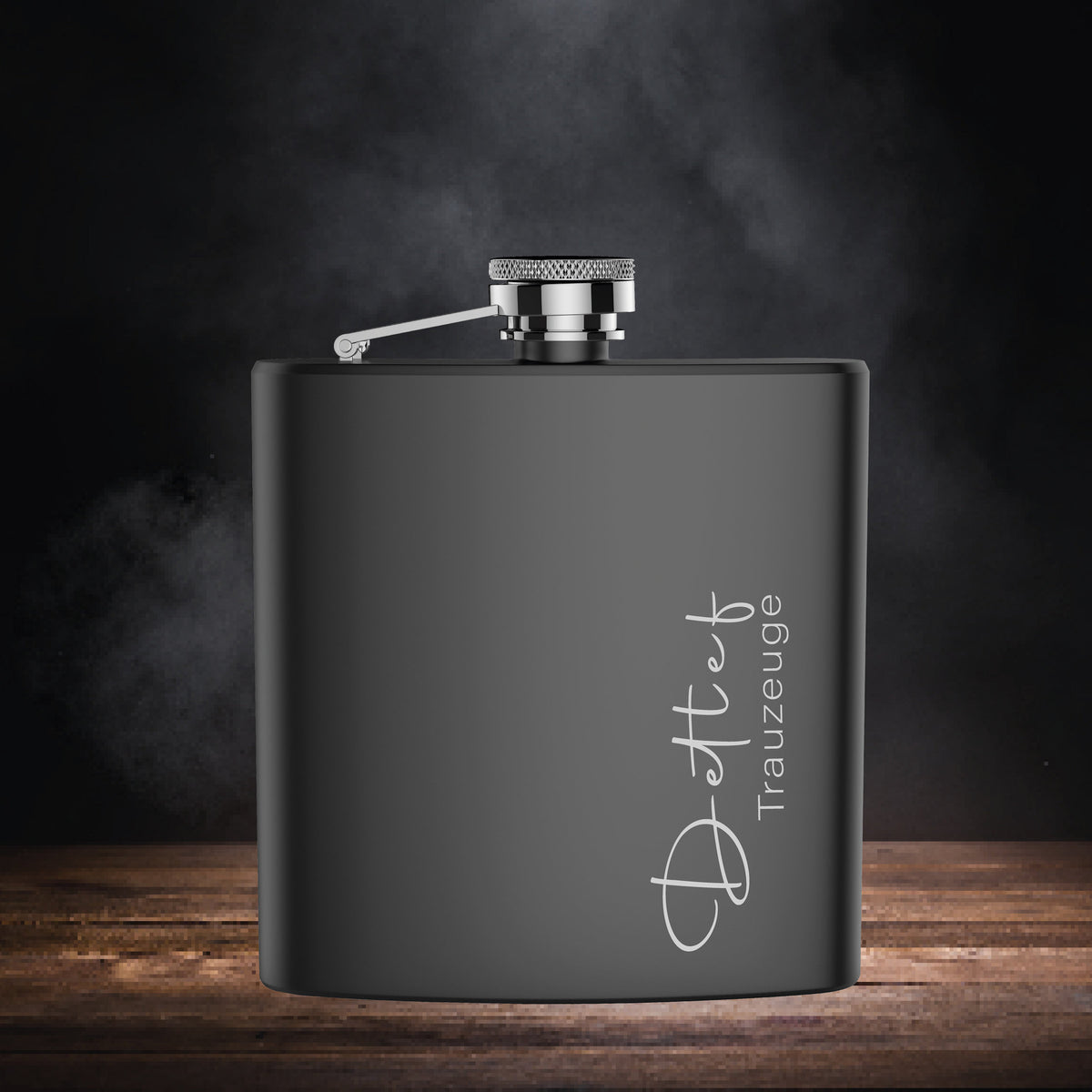 Edelstahl Flachmann mit Gravur personalisiert Groomsman