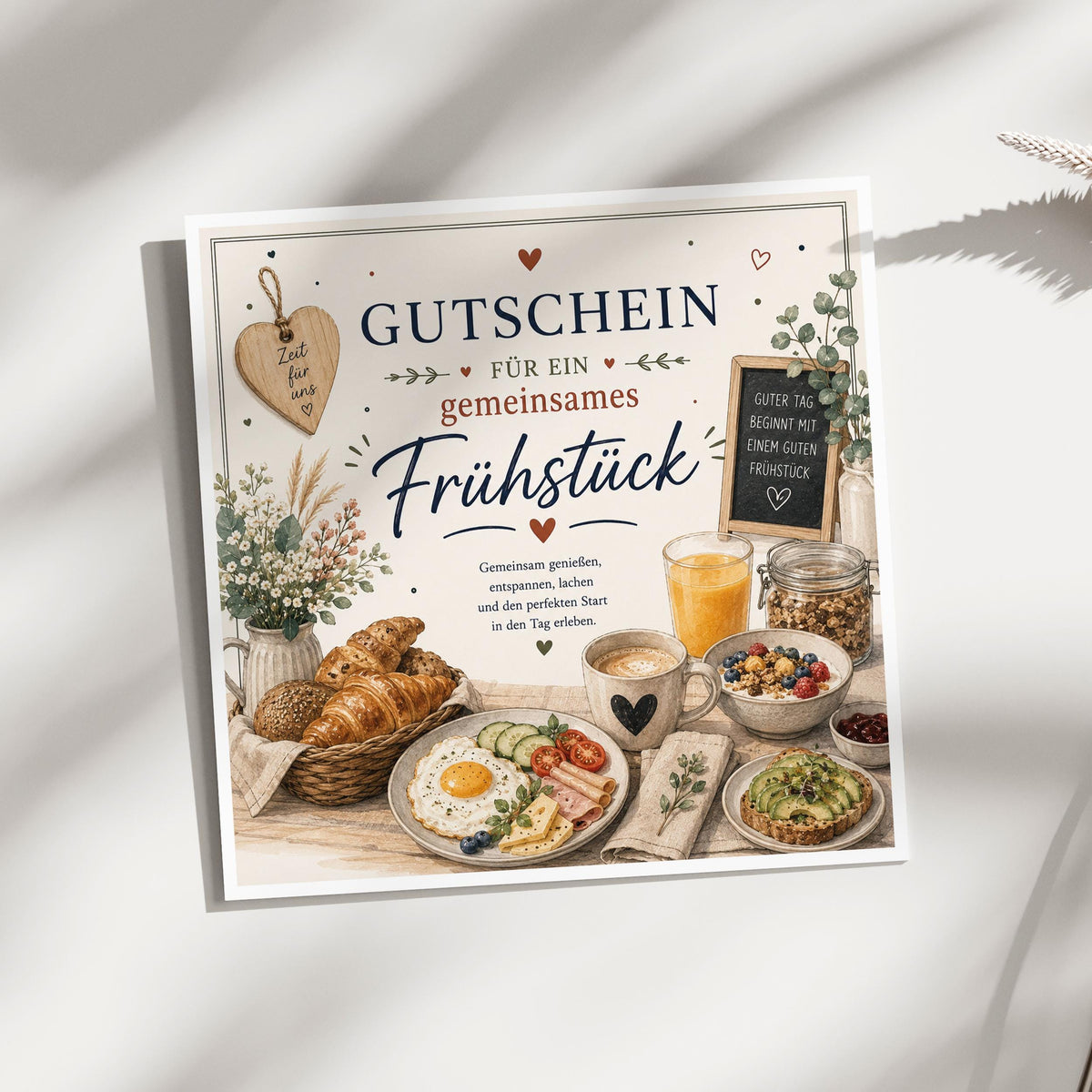Gutschein Frühstück – Frühstücksgutschein für gemeinsames Frühstück oder Brunch