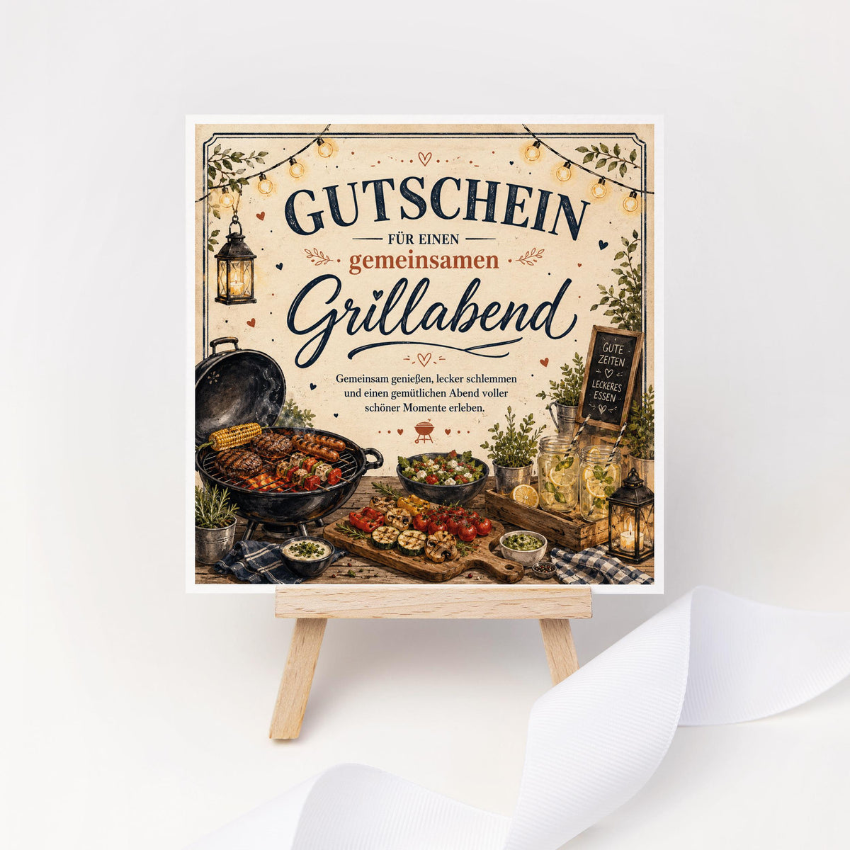 Gutschein Grillabend – Gutscheinkarte zum gemeinsamen Grillen