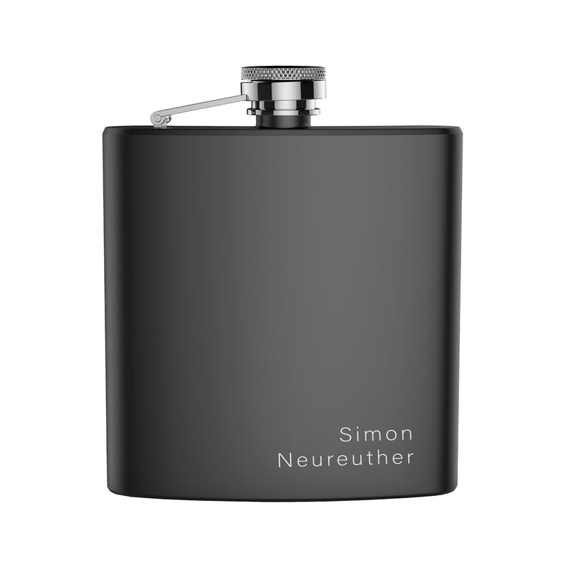Edelstahl Flachmann mit Gravur personalisiert Simple