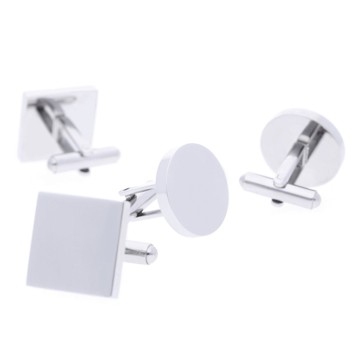 2 Manschettenknöpfe mit Gravur rund Motiv 02