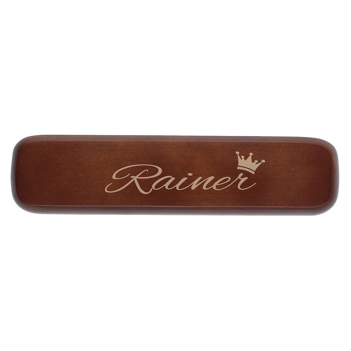 Holz-Kugelschreiber dunkel "Krone" in Geschenkschachtel
